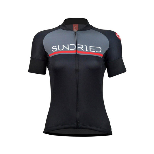 Sundried Rouleur Women's Short Sleeve Training Cycle Jersey Short Sleeve Jersey L Black SD0124 L Black Activewear
