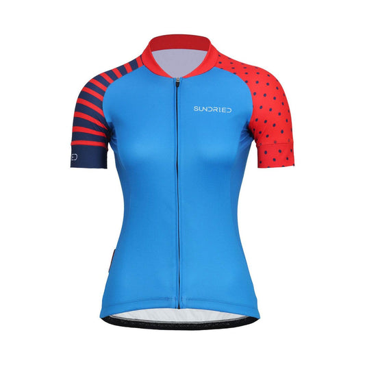 Short Sleeve Cycle Jersey Short Sleeve Jersey L Blue SD0480 L BlueStripe Activewear