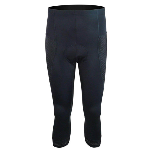 Sundried Stealth 3/4 Cycle Tights Leggings L Black SD0302 L Black Activewear