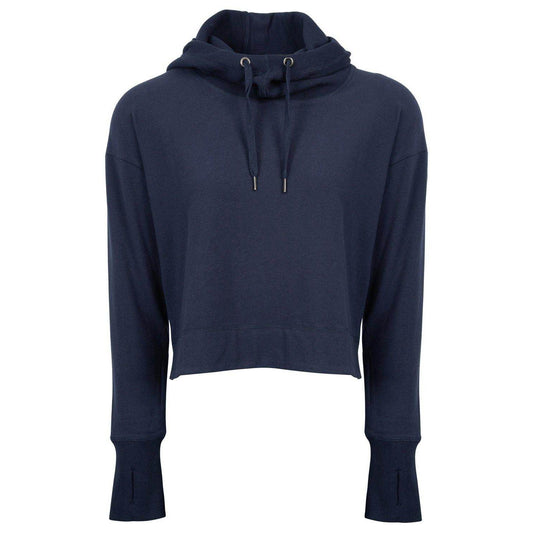 Sundried Women's Crop Hoodie Hoodie L Blue SD0256 L Blue Activewear