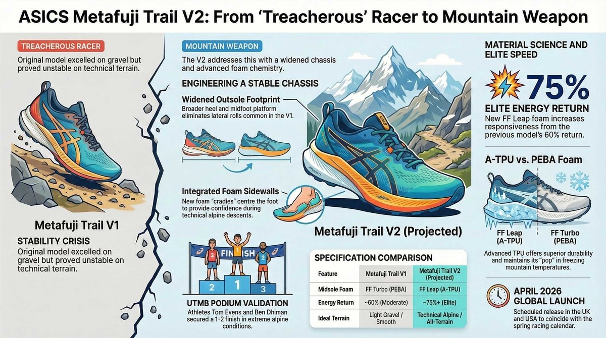 ASICS Metafuji Trail V2 Tech Spec Under the hood