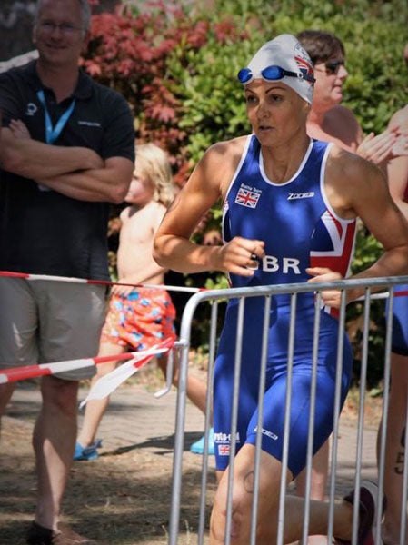 Biathlon Biathle run swim race