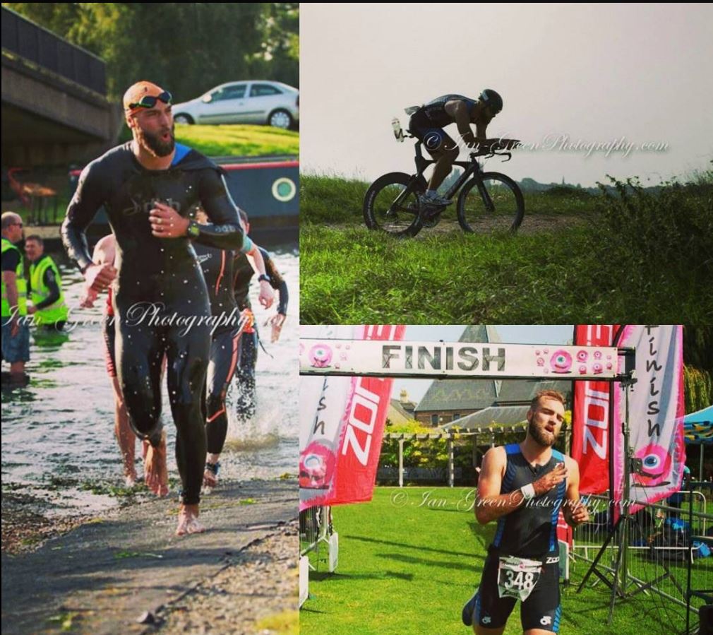 triathlete swim bike run