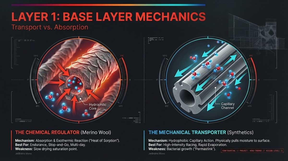 Graph showing the sawtooth profile of metabolic heat output during climbing vs descending