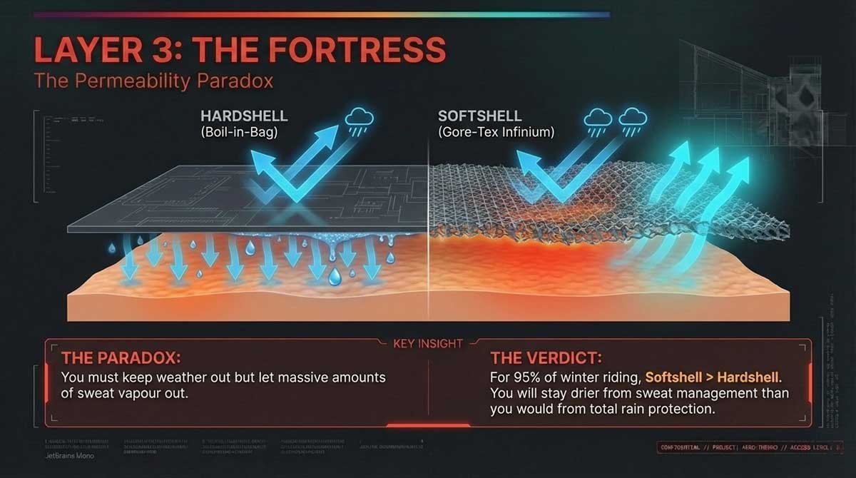 Layer 2 Ecosystem showing Castelli Espresso and 7Mesh Chilco jerseys