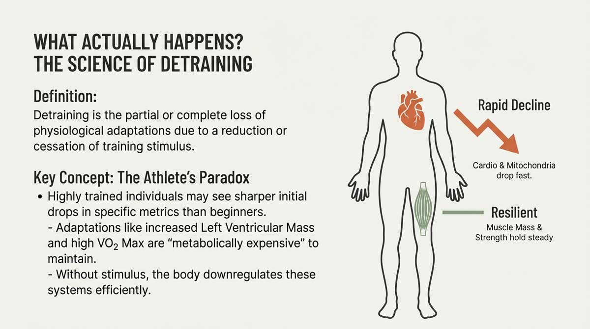 The Science of Detraining: Cardio declines rapidly while muscle mass is resilient