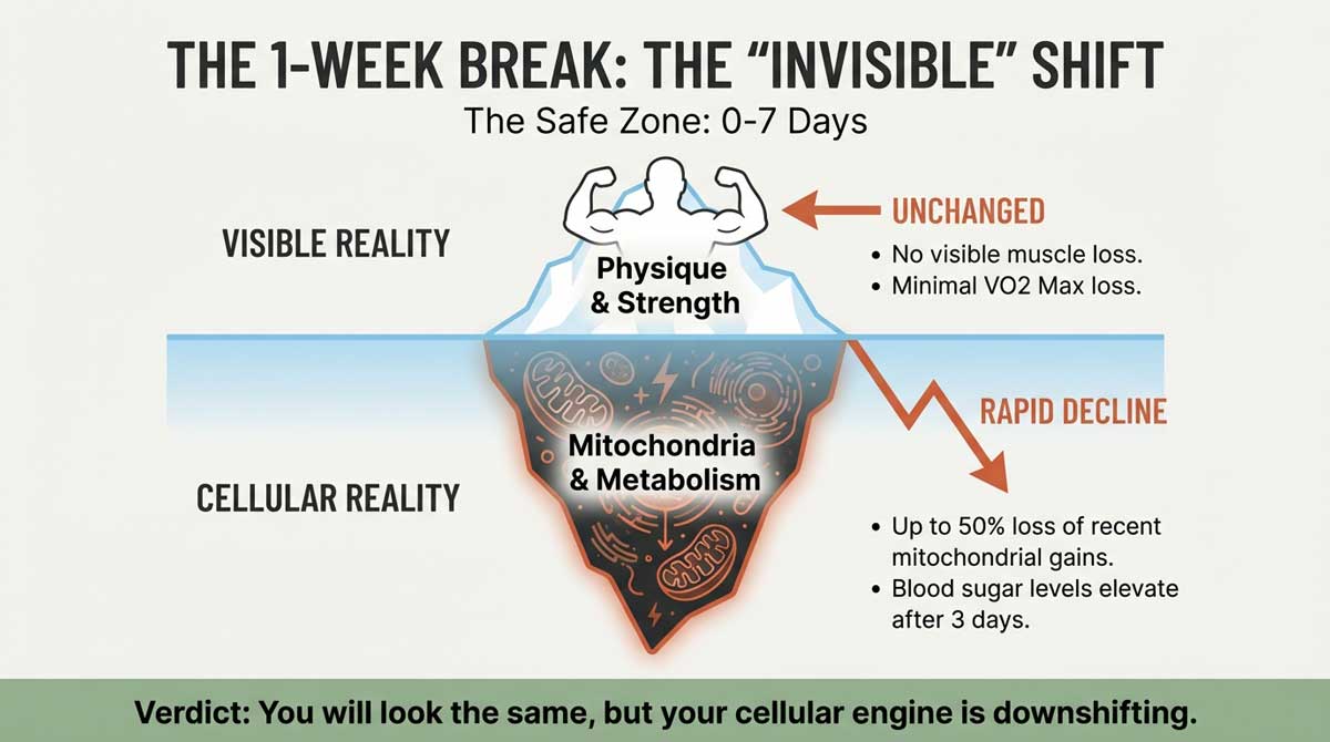 The 1-Week Break: Visible reality versus cellular reality