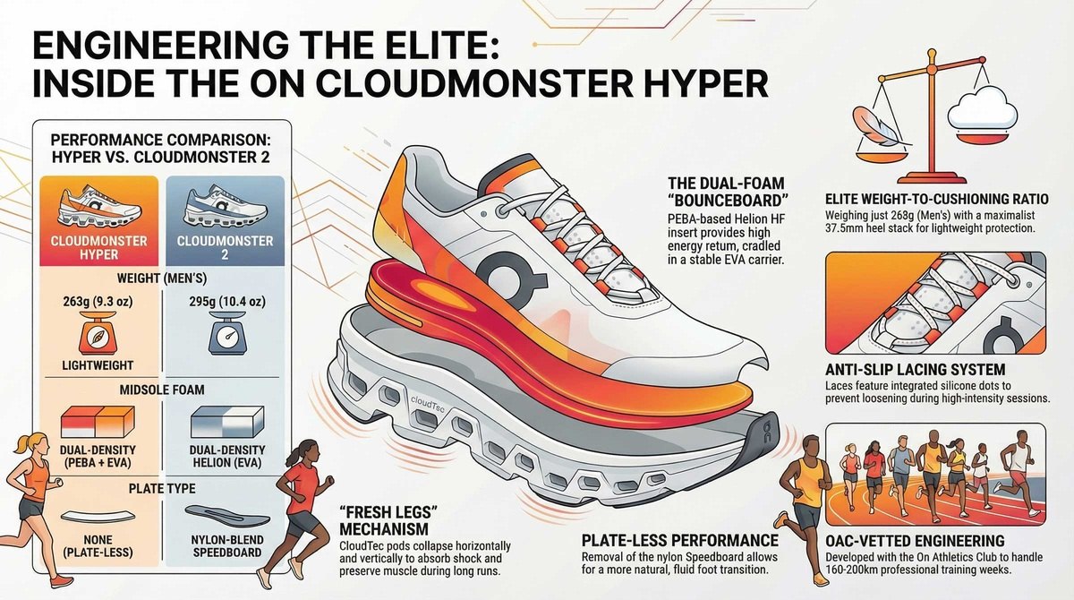 On Cloudmonster 3 Hyper Unpacked Tech Spec