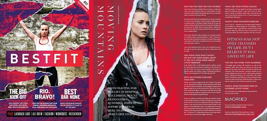 Sophie Cover and Feature for Bestfit Magazine