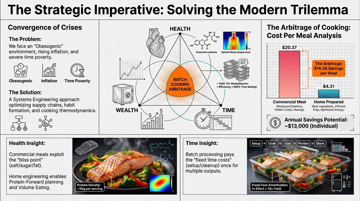 The Batch Cooking Arbitrage: Health, Wealth, and Time savings