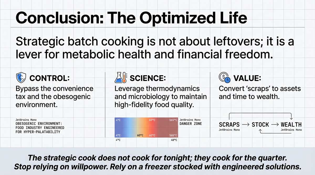 Conclusion graphic summarizing Control, Science, and Value