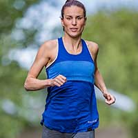 Runner looking at sports watch data