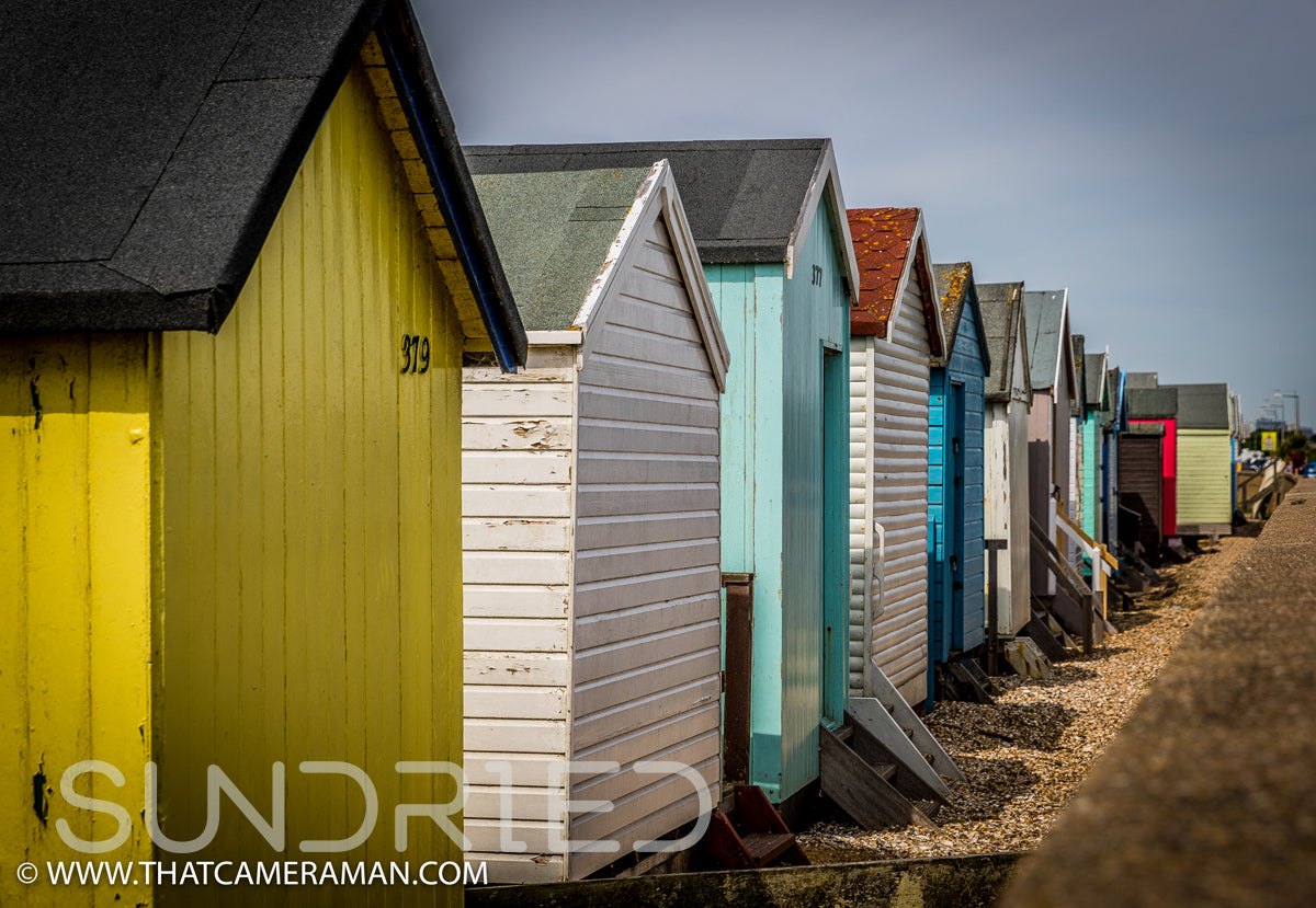 Southend On Sea Essex Shoebury Thorpe Bay Southchurch beach huts thames estuary