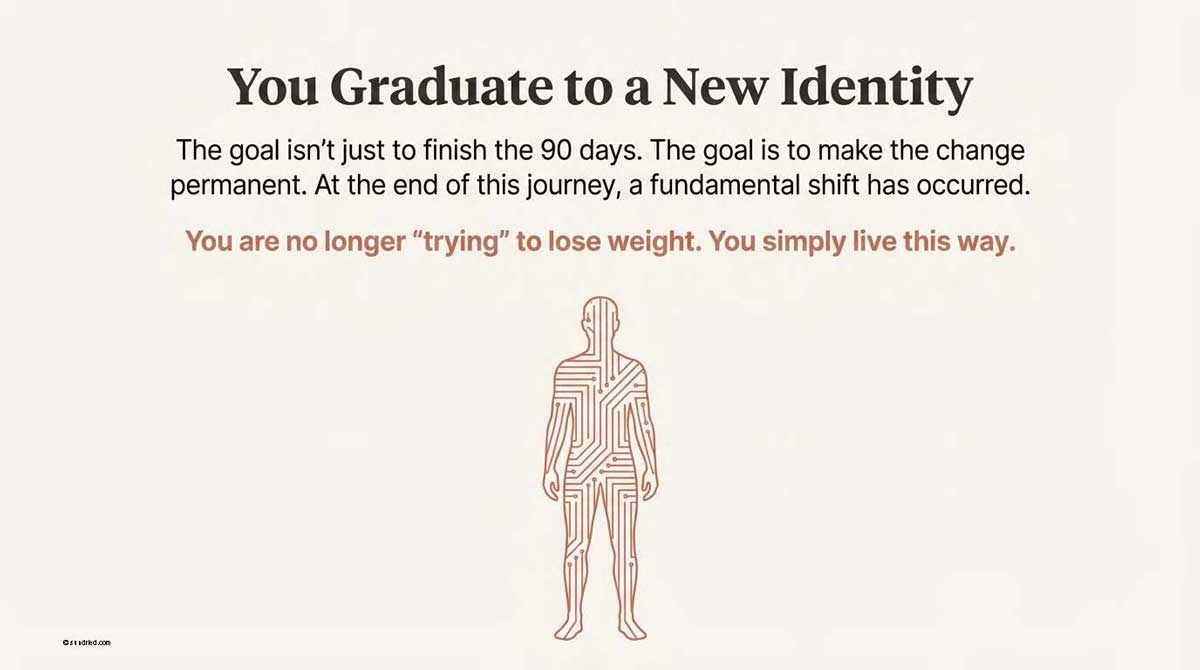 Body outline with circuit board pattern, symbolizing a fundamental identity shift