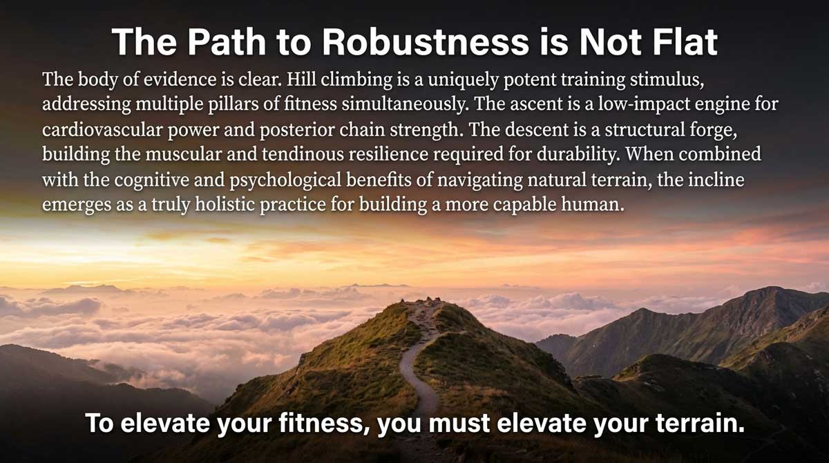 Summary showing the path to robustness involves both ascent and descent