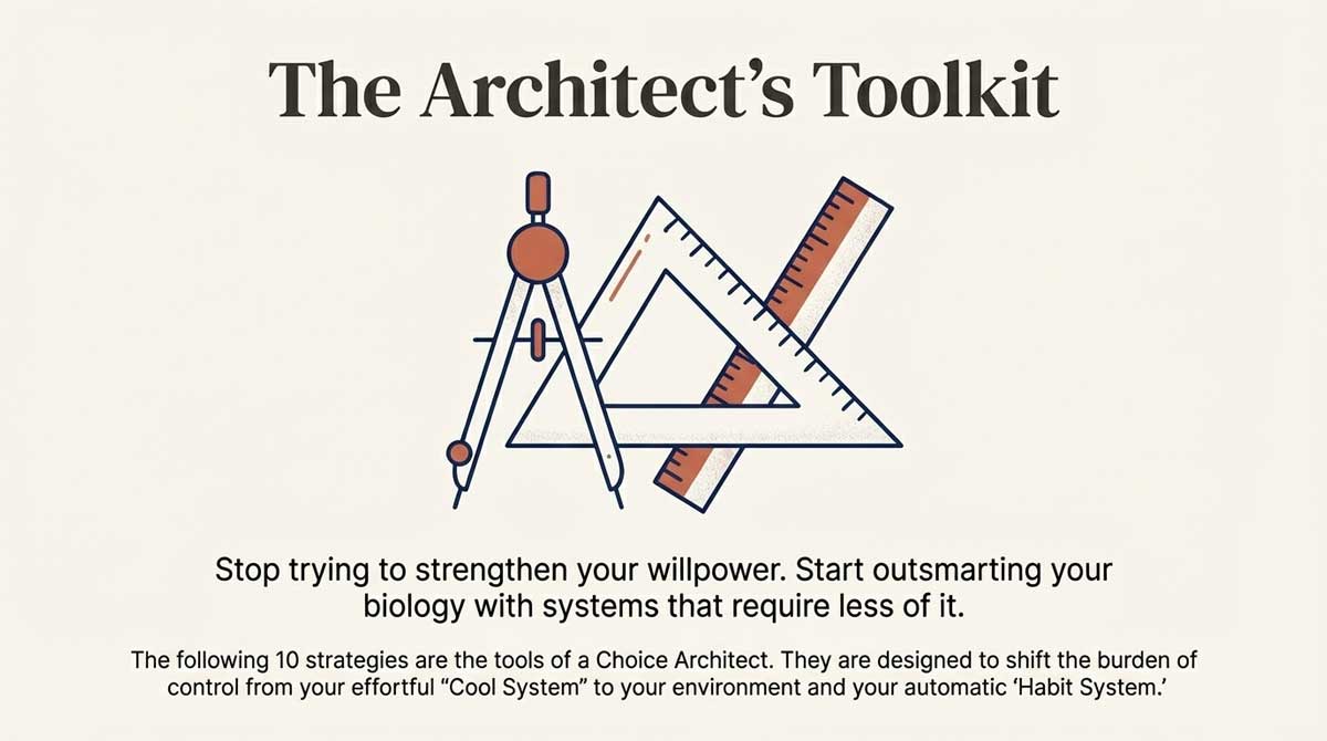 Graphic of drafting tools representing the Architect's Toolkit