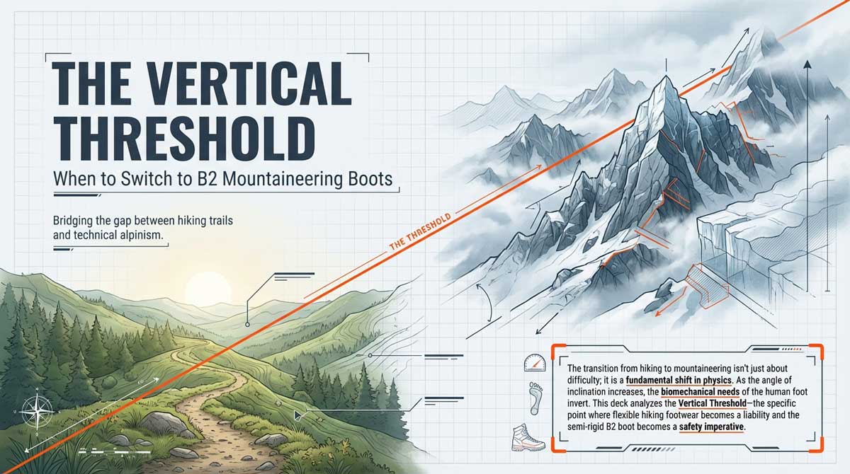 The Vertical Threshold: When to switch to B2 Mountaineering Boots