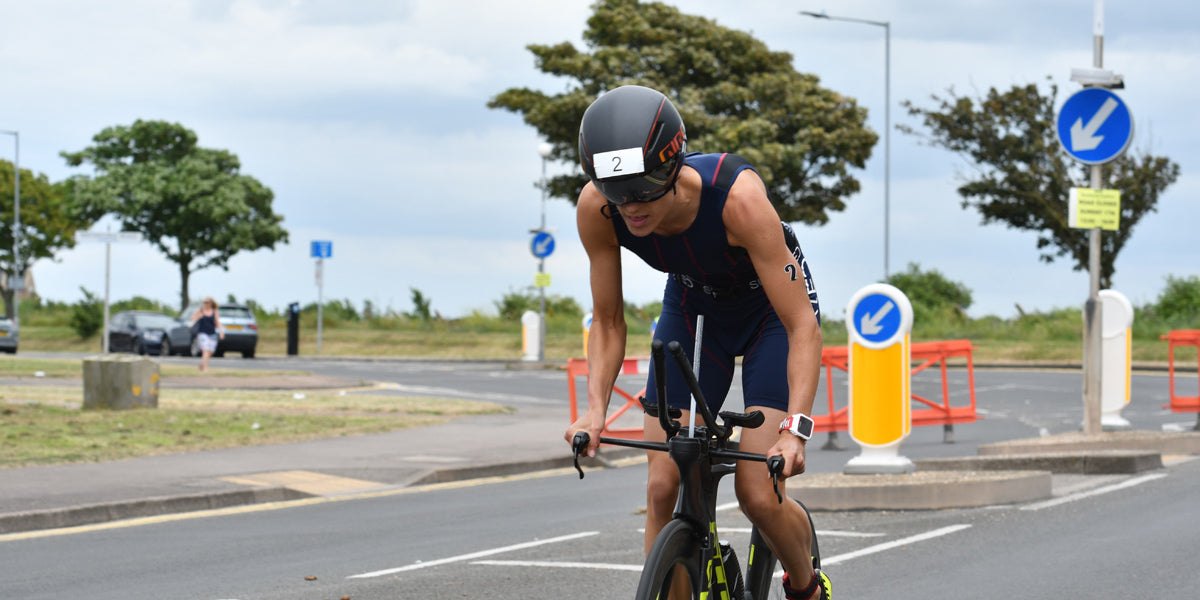 Sundried ambassador Alice Hector aero helmet Southend Triathlon