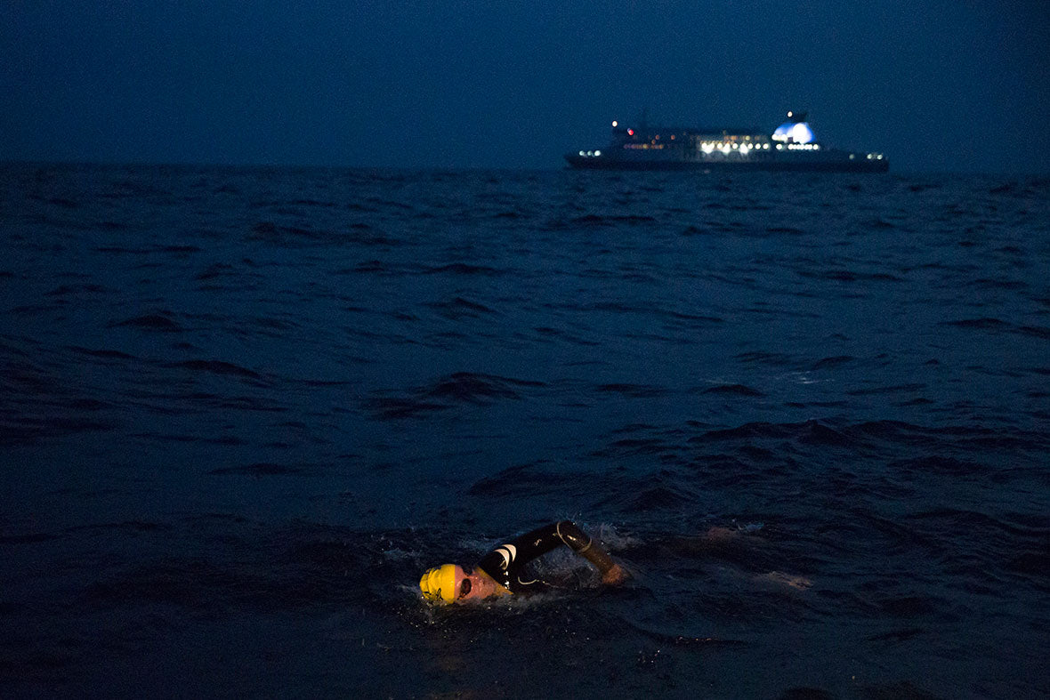 arch to arc triathlon English Channel swim