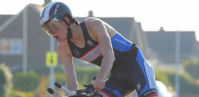 athlete cycling triathlon racing