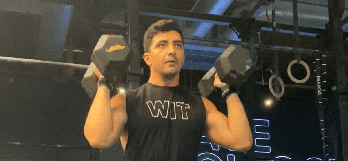 athlete training CrossFit gym