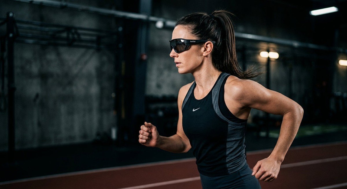 Athletic side profile shot of the Bollé C-Shifter glasses with sharp focus on the ventilation geometry and frame finish against a dark, high-contrast background.