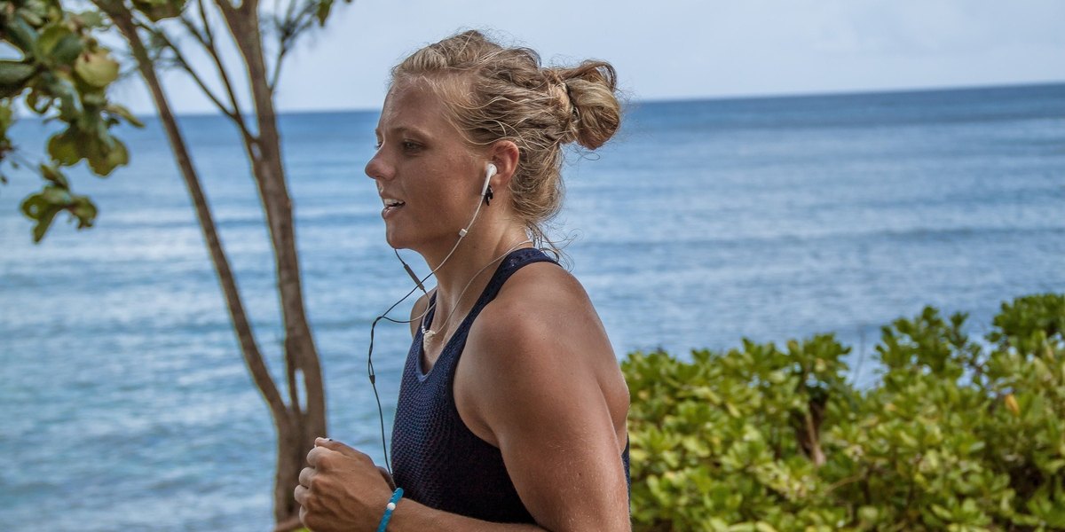 beach workout running swimming hawaii