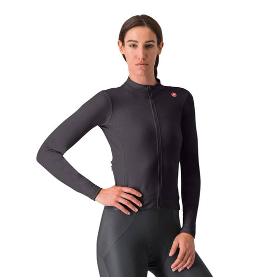 Womens Castelli Espresso Thermal Long Sleeve Jersey Cycling Activewear