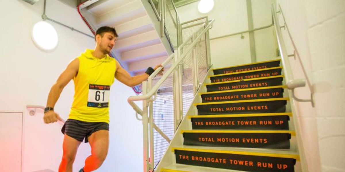 Broadgate Tower Run Up Event Total Motion Events London
