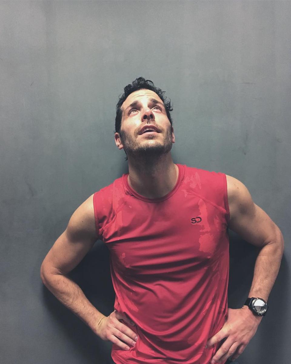 Male athlete wearing Sundried Gym Clothing after workout 