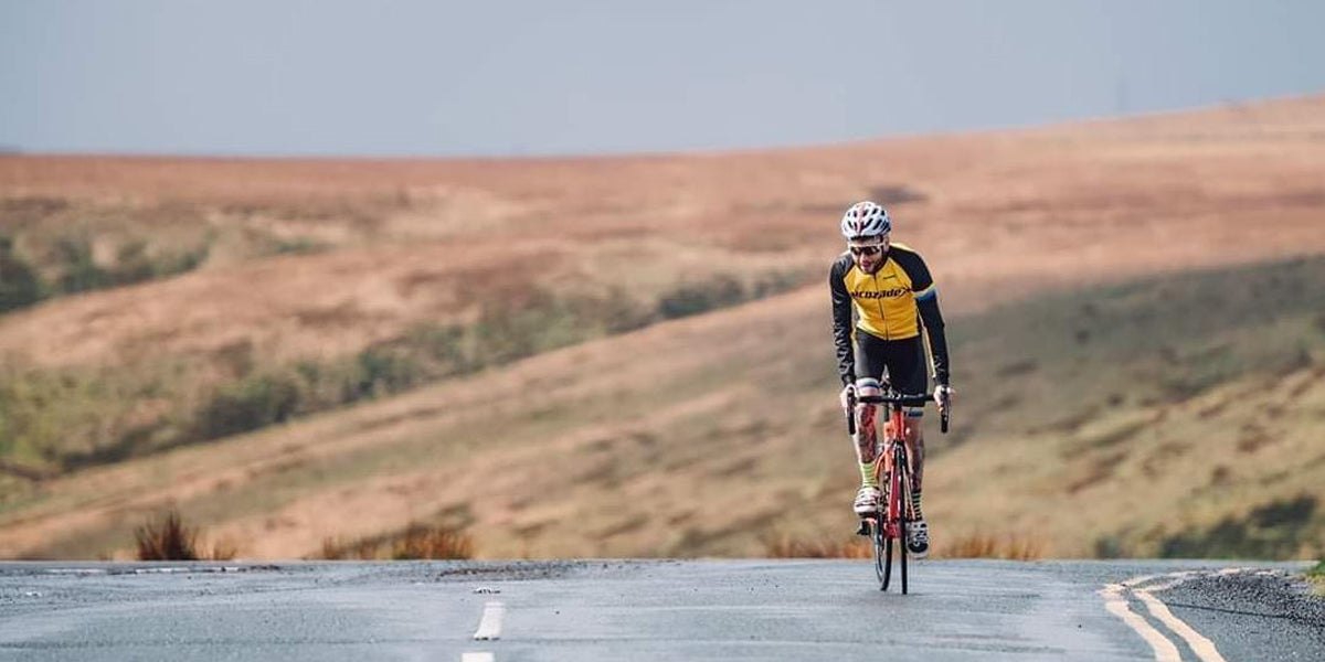 cycling hill triathlete bike