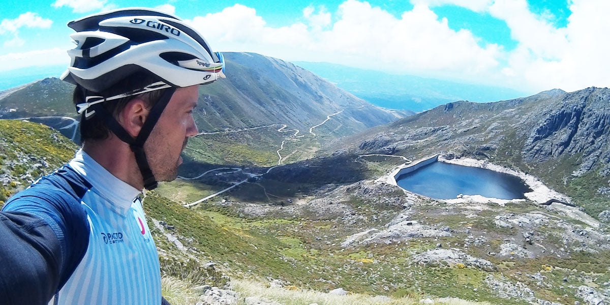 cyclist cycling mountain nature travel