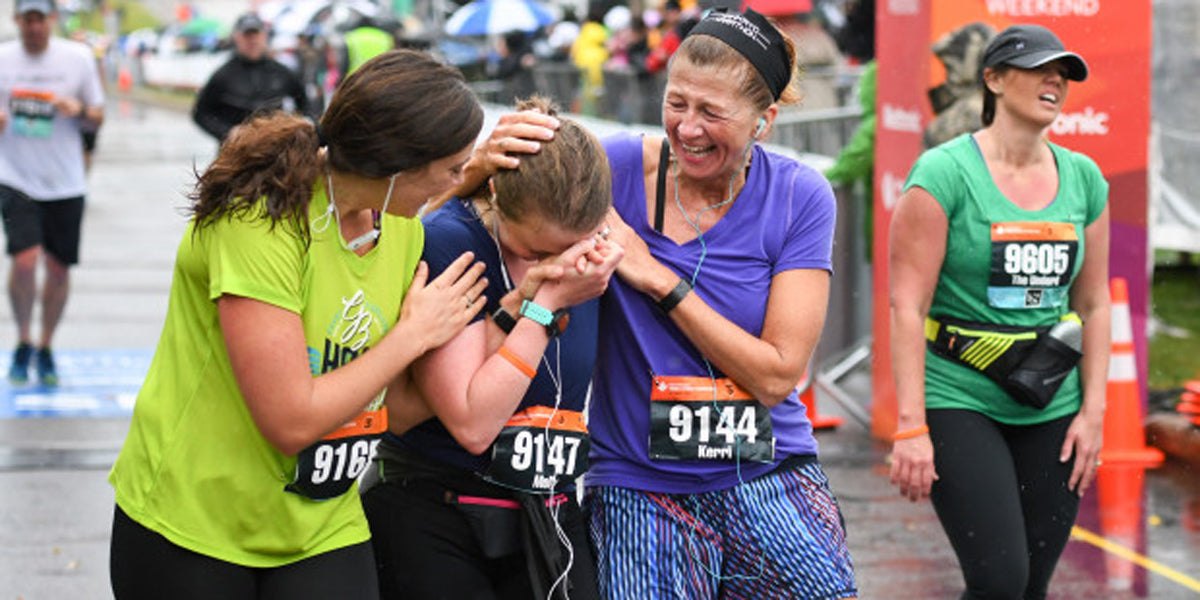 emotional marathon finish line moment