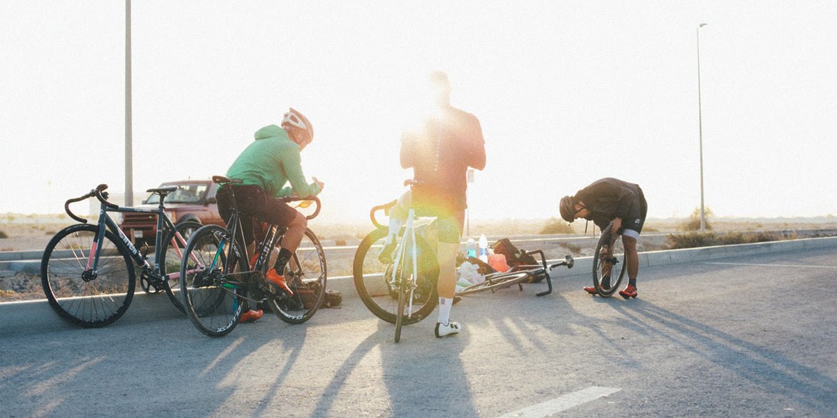 friends cycling together get fit healthy