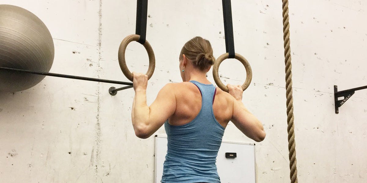 strength training workout gym rings pull ups