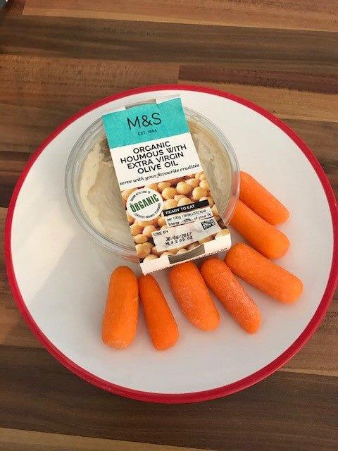 Carrots Hummus Tasty Snack