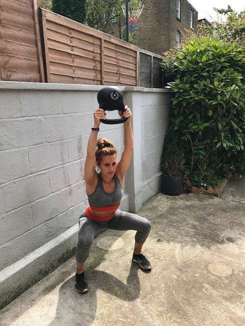 Home Workout Garden Kettlebell Squat