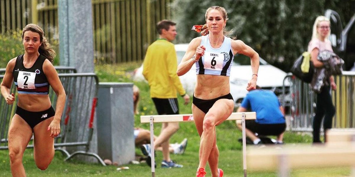 heptathlon running track athlete