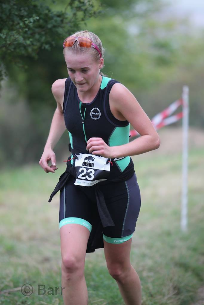 Katie Harbon Running Competing Sundried Triathlon
