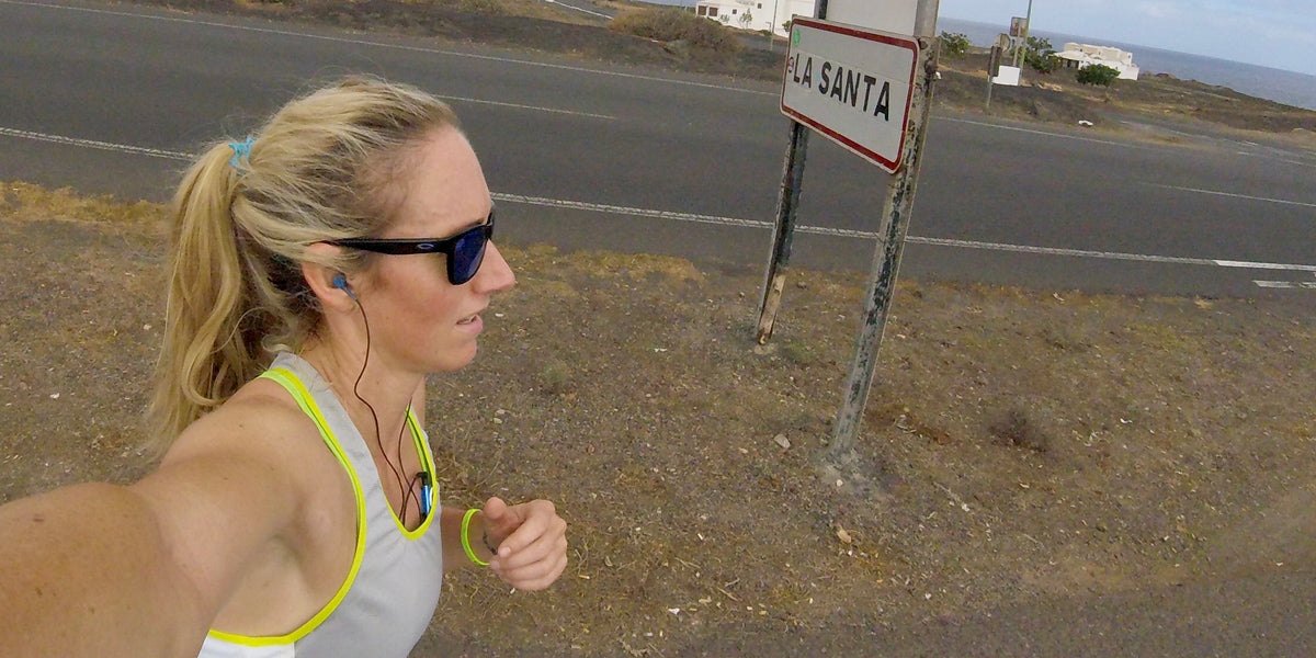Female Triathlete Running Racing 