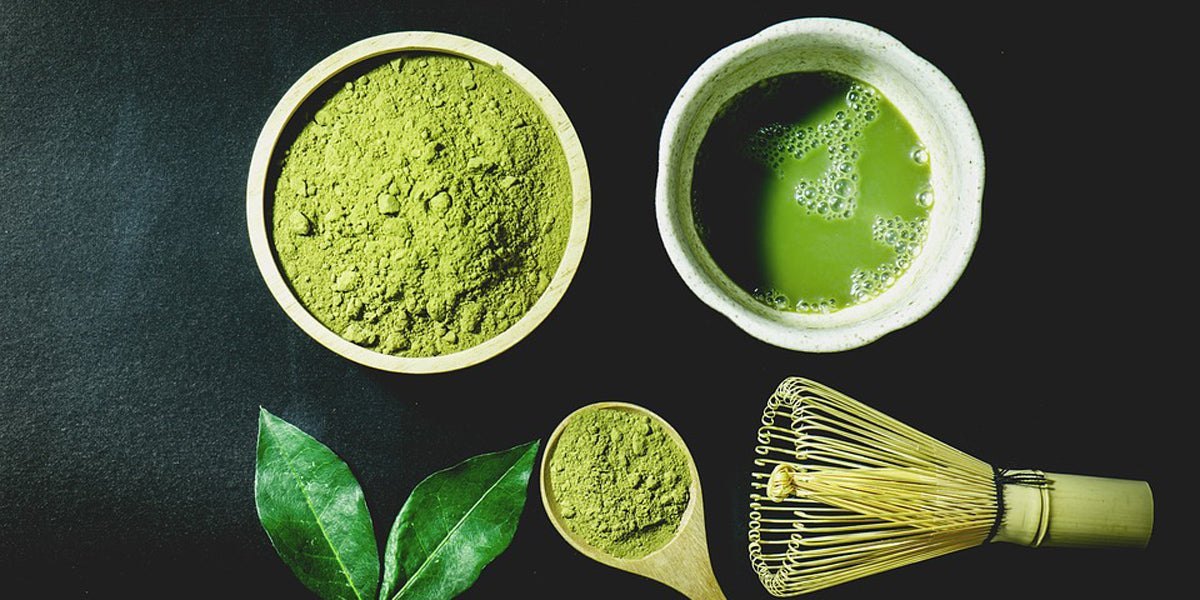 Matcha green tea detox healthy nutrition