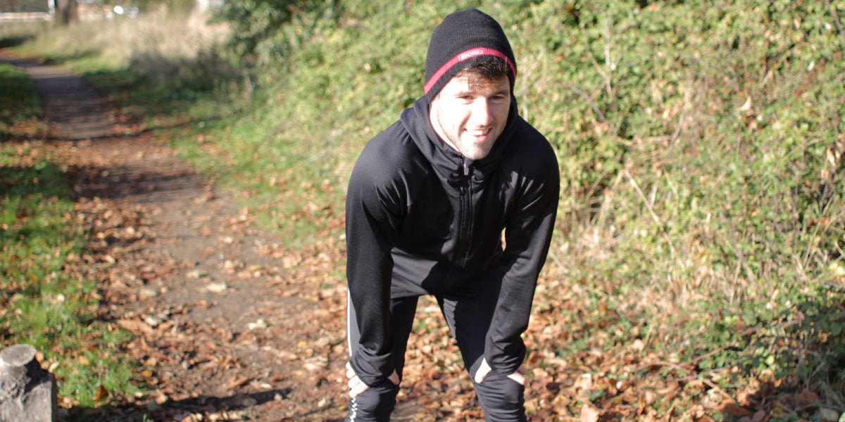 mens sport hoodie running outdoors winter