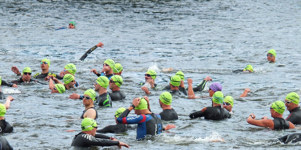 Open Water Swimming Triathlon Lake Swim Hat Race