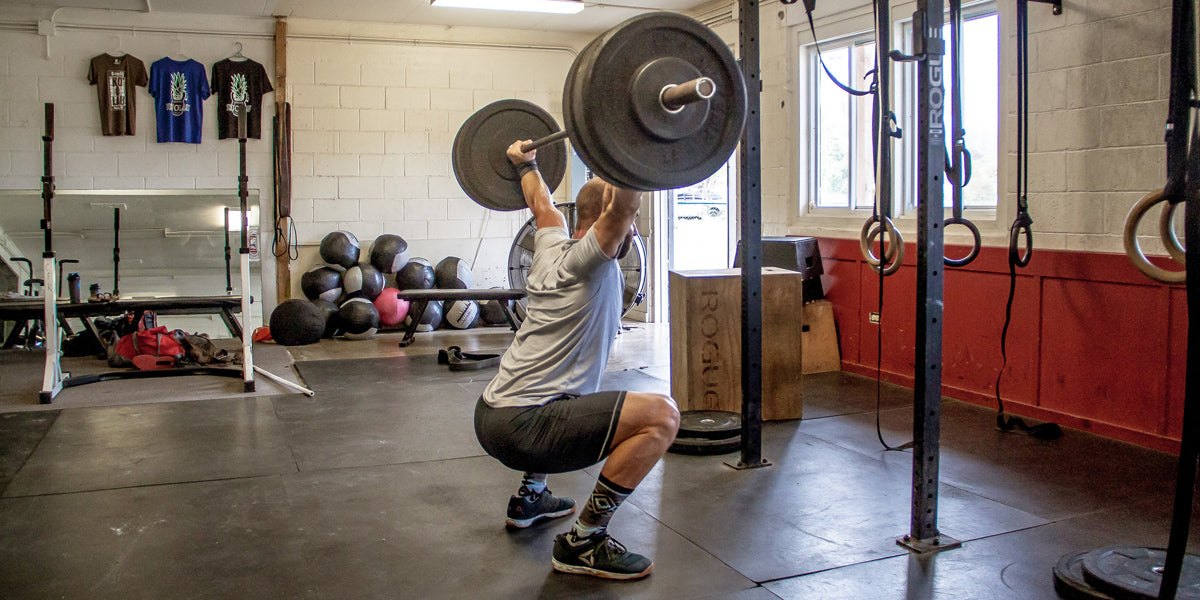 Tough Workout Squat Overhead Shoulders Strong