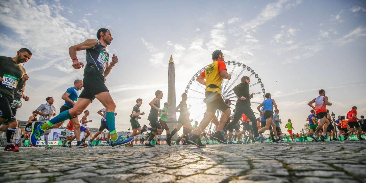 Paris marathon 2018 running 