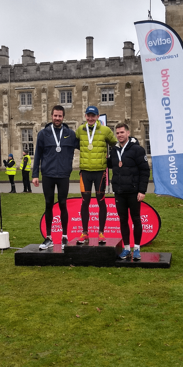 podium finish duathlon race UK Sundried