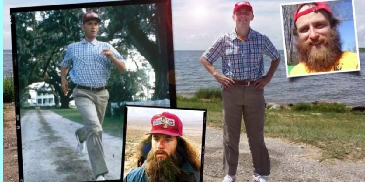 Rob Pope Real Life Forrest Gump Tom Hanks Running America