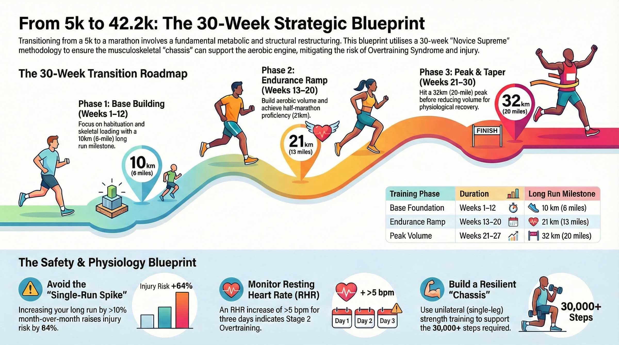 Running from 5k to a marathon training