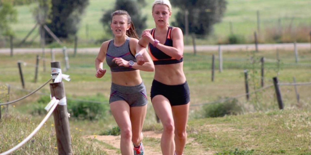 running athletes outdoors