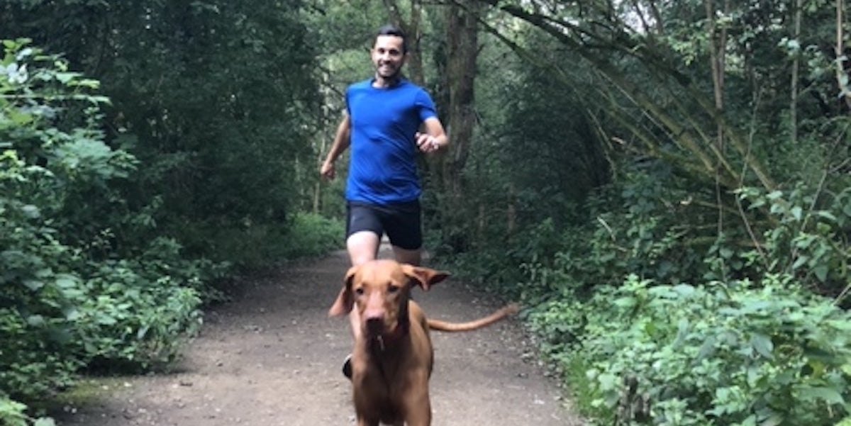 running outdoors fitness